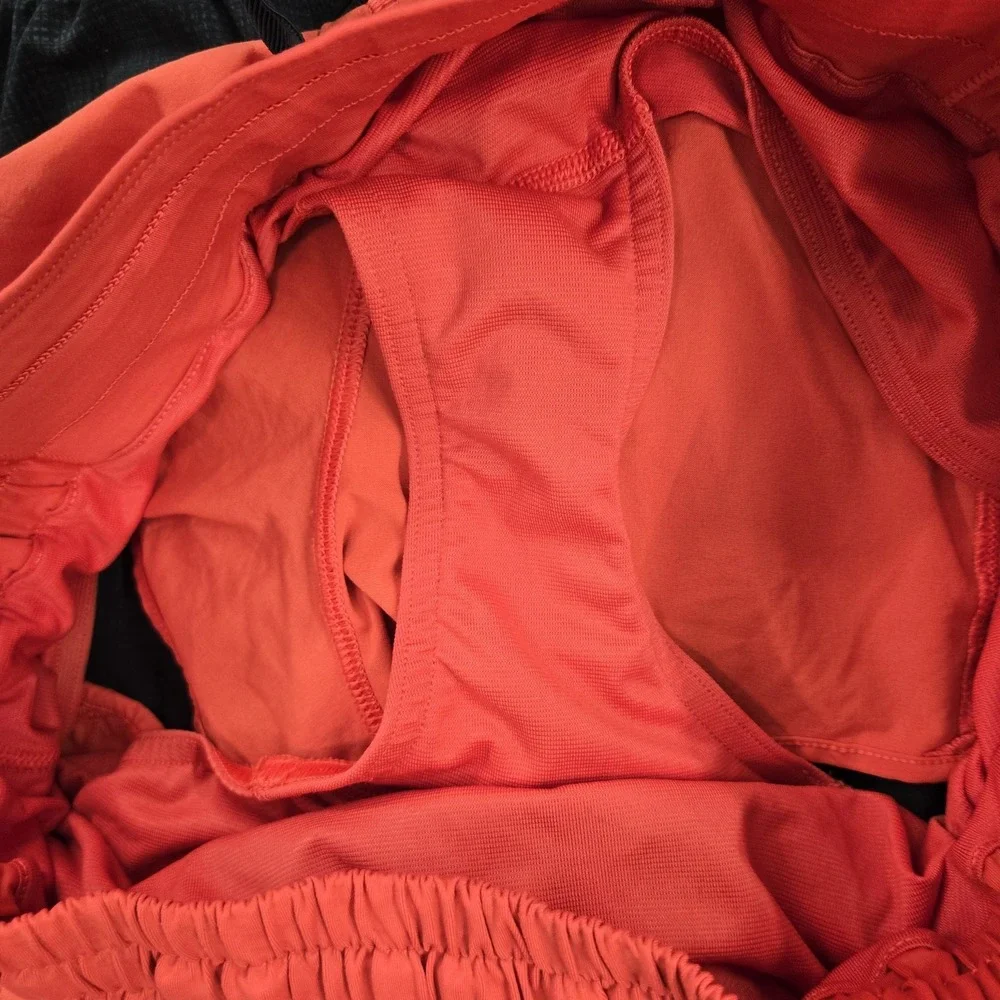 Lululemon Women Activewear Shorts 10 Orange Running Drawstring 2.5